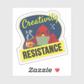 「創造性は私の抵抗」コンパクトバージョン シール (シート)