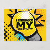 「創造性を受け入れる」モチベーション肯定 ポストカード (正面)