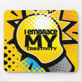 「創造性を受け入れる」モチベーション肯定 マウスパッド (正面)