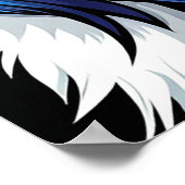 創造性を発揮する鮮やか犬 ポスター (角)