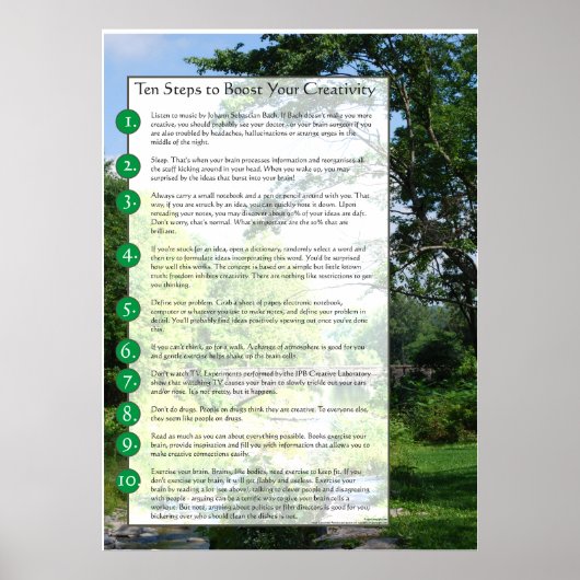 創造性を高める10のステップ ポスター (正面)