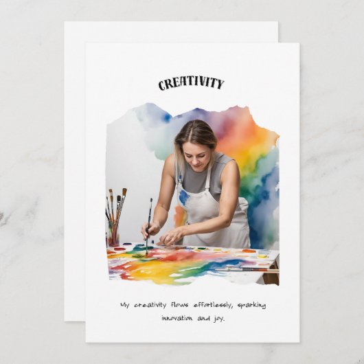 創造性前向き確認カード シーズンカード (正面/裏面)