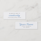 創造性小型カード原稿 スキニー名刺 (正面/裏面)