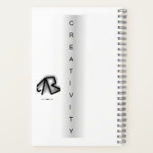 「創造性」ノートブックのメインロゴ ノートブック (裏面)