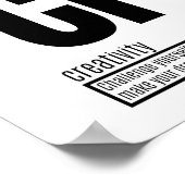 創造性 – 成功の基本的要素 ポスター (角)