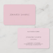 創造的でかわいいデザインのピンクの専門の明白な豪華 名刺 (正面/裏面)