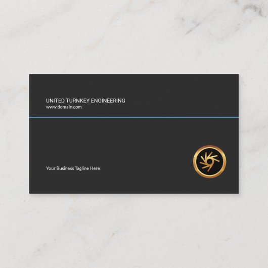 創造的でエレガントでシンプルなレトロの青い議長 名刺 (裏面)