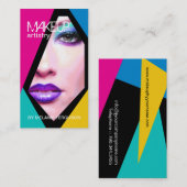 創造的でカスタマイズ可能なメーキャップアーティストの名刺 名刺 (正面/裏面)