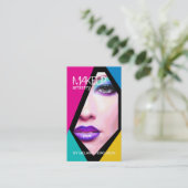 創造的でカスタマイズ可能なメーキャップアーティストの名刺 名刺 (スタンド正面)