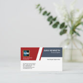 創造的でシンプルで革新的な構造工学技術者 名刺 (スタンド正面)