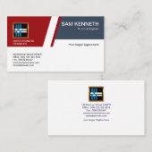 創造的でシンプルで革新的な構造工学技術者 名刺 (正面/裏面)