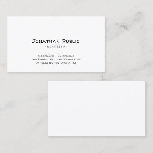 創造的でシンプルなテンプレートの手書きの原稿のモダン 名刺 (正面/裏面)