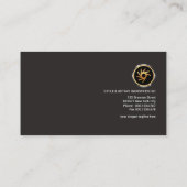 創造的でフェイクな金ゴールドラインシンプルで黒い創設者CEO 名刺 (裏面)