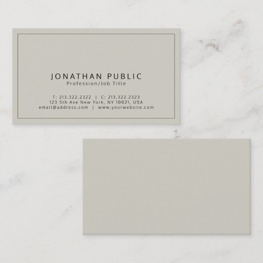 創造的でモダンでエレガントな優れた絹の終わりの贅沢 名刺 (正面/裏面)