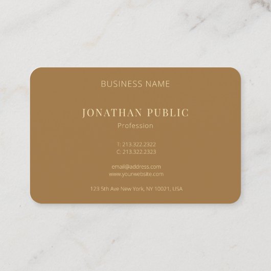 創造的でモダンで明白な金ゴールドのモノグラムの文字のトレンディー 名刺 (裏面)