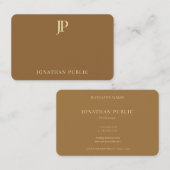 創造的でモダンで明白な金ゴールドのモノグラムの文字のトレンディー 名刺 (正面/裏面)