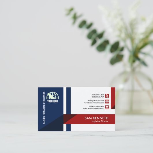 創造的でモダンなシンプルの抽象芸術の矢の兵站学 名刺 (スタンド正面)