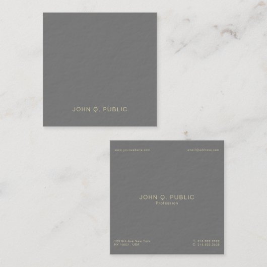創造的でモダンな専門のエレガントで厚い贅沢 スクエア名刺 (正面/裏面)