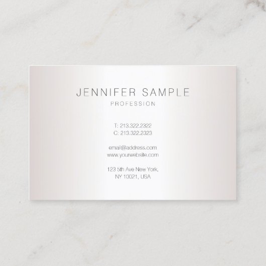 創造的でモダンな最小主義のデザインのトレンディーのサロン 名刺 (裏面)