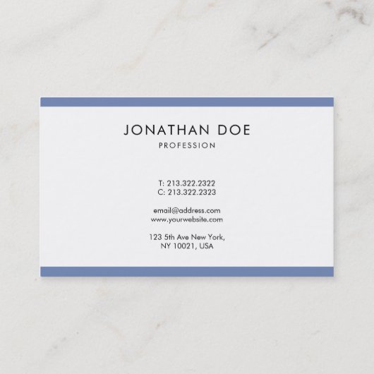 創造的でモダンな最小主義のプロフェッショナルのカッコいいの平野 名刺 (裏面)