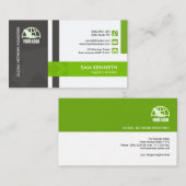 創造的でモダンな矢じりの配分兵站学 名刺 (正面/裏面)