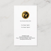 創造的で健康なライフスタイルの写真のコラムのトレーナー 名刺 (裏面)