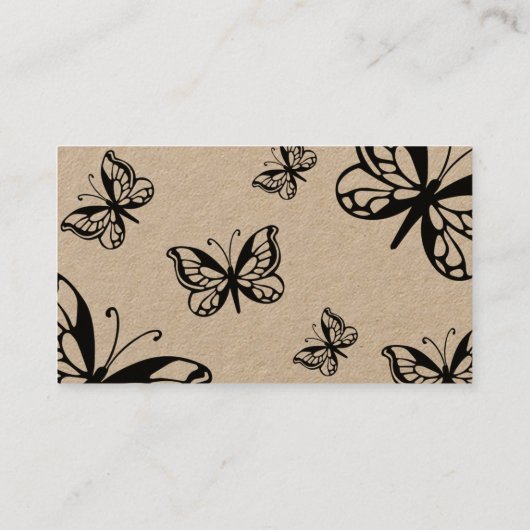 創造的で古い名刺 名刺 (裏面)