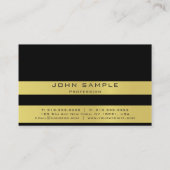 創造的で黒い金ゴールドの専門のシンプルな平野 名刺 (裏面)