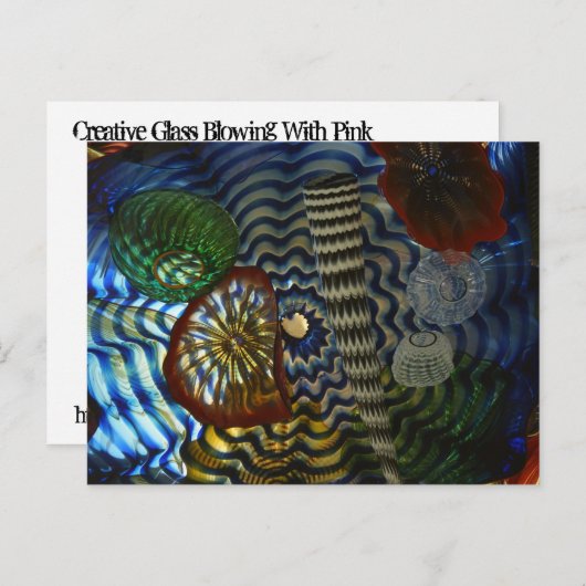 創造的なガラスの吹くこと ポストカード (正面/裏面)