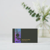 創造的なギターのスタイリッシュで青くグランジなミュージシャン 名刺 (スタンド正面)