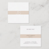 創造的なシンプル モダンなモノグラムのプロフェッショナル スクエア名刺 (正面/裏面)