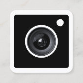 創造的なソーシャルメディアスタイルの写真家 スクエア名刺 (正面)