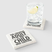 創造的なタイポグラフィのやる気を起こさせるな引用文 ストーンコースター (横)