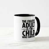 創造的なタイポグラフィのやる気を起こさせるな引用文 マグカップ (正面右)