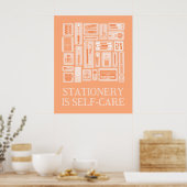 創造的なツール イラスト オレンジ ピーチ 自己ケア ポスター (キッチン)