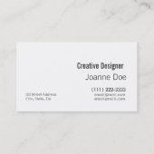 創造的なデザイナー名刺 名刺 (裏面)