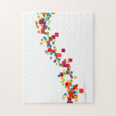 創造的なビジネスとしてBlockchainの技術 ジグソーパズル (縦)