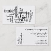 創造的なプロのための芸術およびインスピレーションの名刺 名刺 (正面/裏面)
