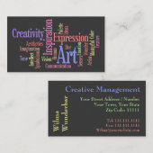 創造的なプロのための芸術およびインスピレーションの名刺 名刺 (正面/裏面)