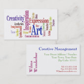 創造的なプロのための芸術およびインスピレーションの名刺 名刺 (正面/裏面)