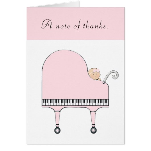 創造的なベビー感謝カード (正面)