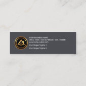 創造的なホワイトハウスの棒杭の囲いの不動産仲介業者 スキニー名刺 (裏面)