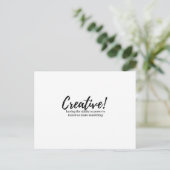 創造的なポジティブメッセージのデザイン ポストカード (スタンド正面)