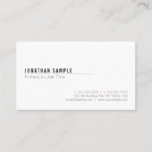 創造的なミニマリストのお洒落で明白でモダンなエレガント 名刺 (正面)