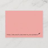 創造的なメーキャップアーティストの名刺 名刺 (裏面)