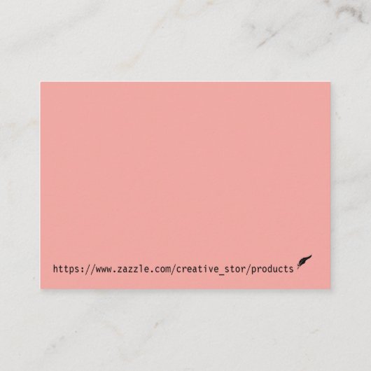 創造的なメーキャップアーティストの名刺 名刺 (裏面)