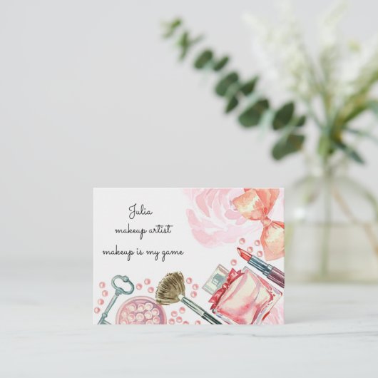 創造的なメーキャップアーティストの名刺 名刺 (スタンド正面)
