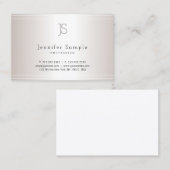 創造的なモノグラムのテンプレートのモダンな銀製のサロン 名刺 (正面/裏面)