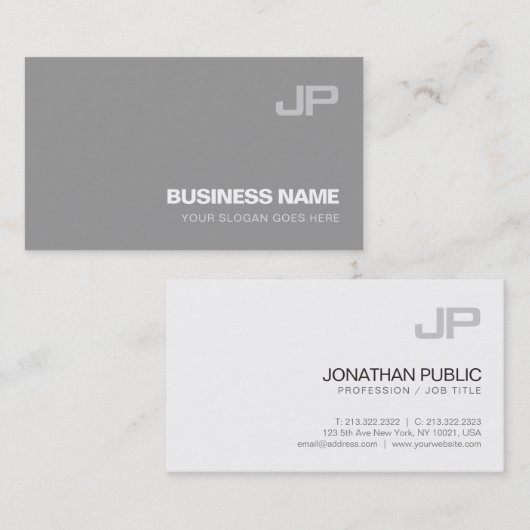 創造的なモノグラムのデザインのモダンでシックで明白な贅沢 名刺 (正面/裏面)