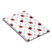 創造的なライティングのためのフラワースパイラルノート ノートブック (右側)